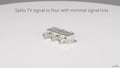 Antsig 4 Way Splitter - Digital TV Signal - Zinc/Aluminium - Indoor Use - SuperSaverAU - view 2
