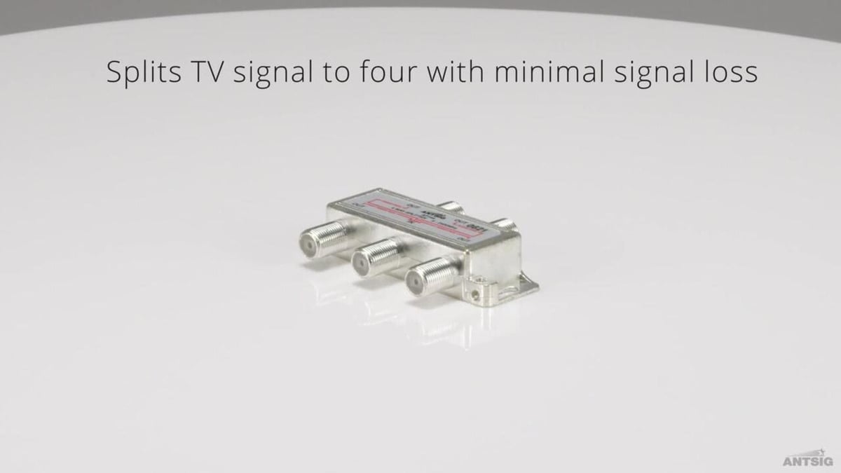 Antsig 4 Way Splitter - Digital TV Signal - Zinc/Aluminium - Indoor Use - SuperSaverAU - view 2