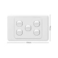 DETA Five Gang Switch - 5 Gang - Polycarbonate - Multiple Switching Options - SuperSaverAU - view 4