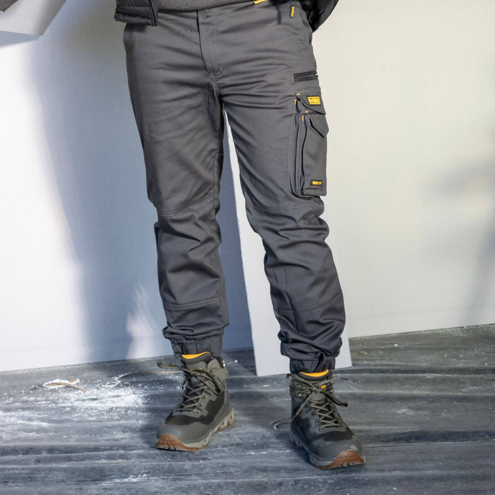 DeWALT Goldfield PROStretch Work Trousers Size 40 Grey Cotton Spandex