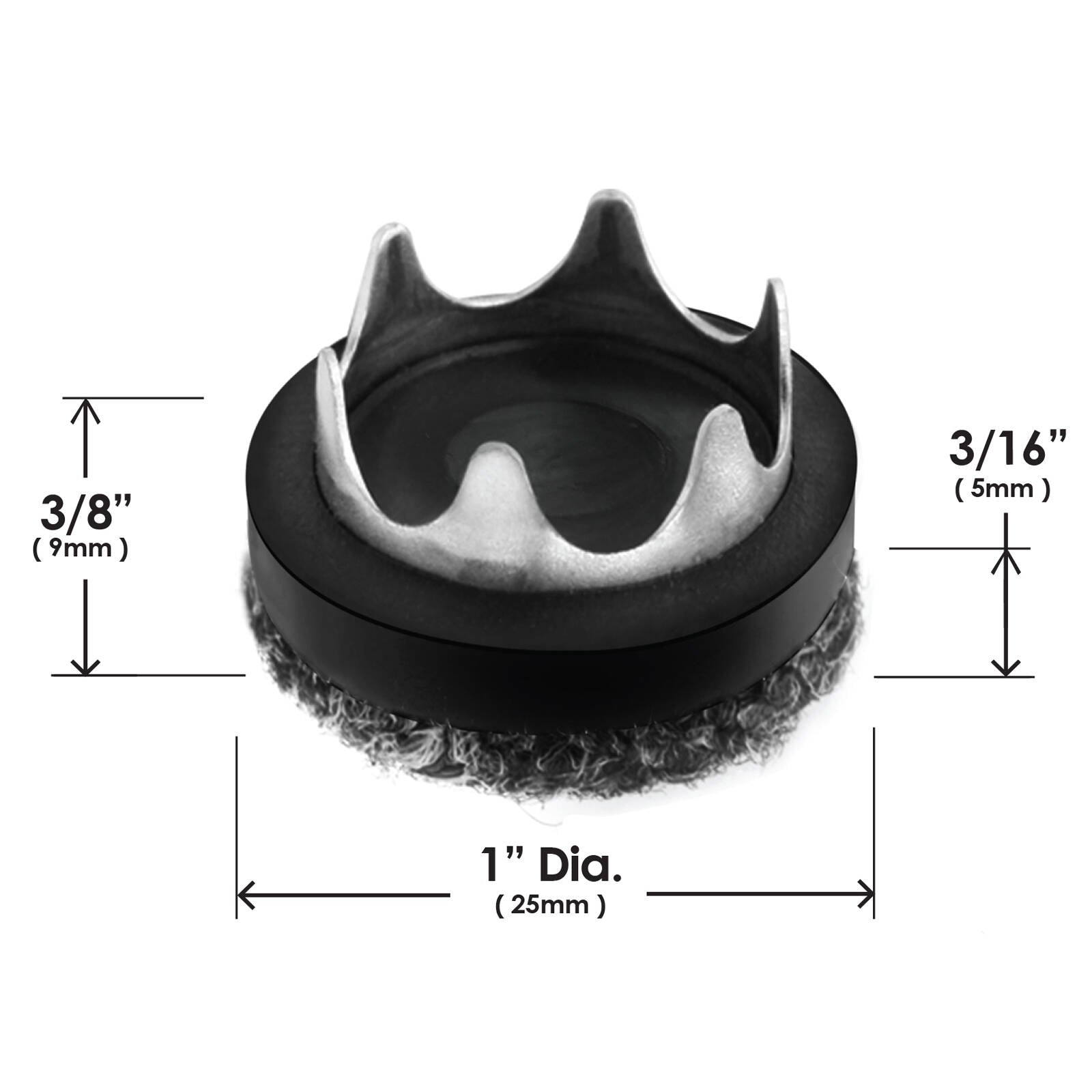 Slipstick 25mm Clear Outdoor Tap-in Berber Furniture Floor Protector 8 Pack