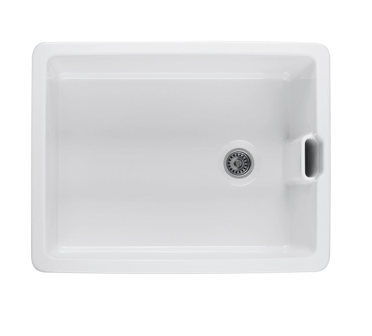 Turner Hastings Belfast 60 x 46 Single Bowl Butler Sink - Fine Fireclay, White Gloss, 39L - 7400
