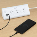 Arlec 3 Outlet Triangular Powerboard 70mm - White - Fast Charging USBs - SuperSaverAU - view 4