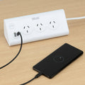 Arlec 3 Outlet Triangular Powerboard with PD18W Fast Charging USB White PB3UC