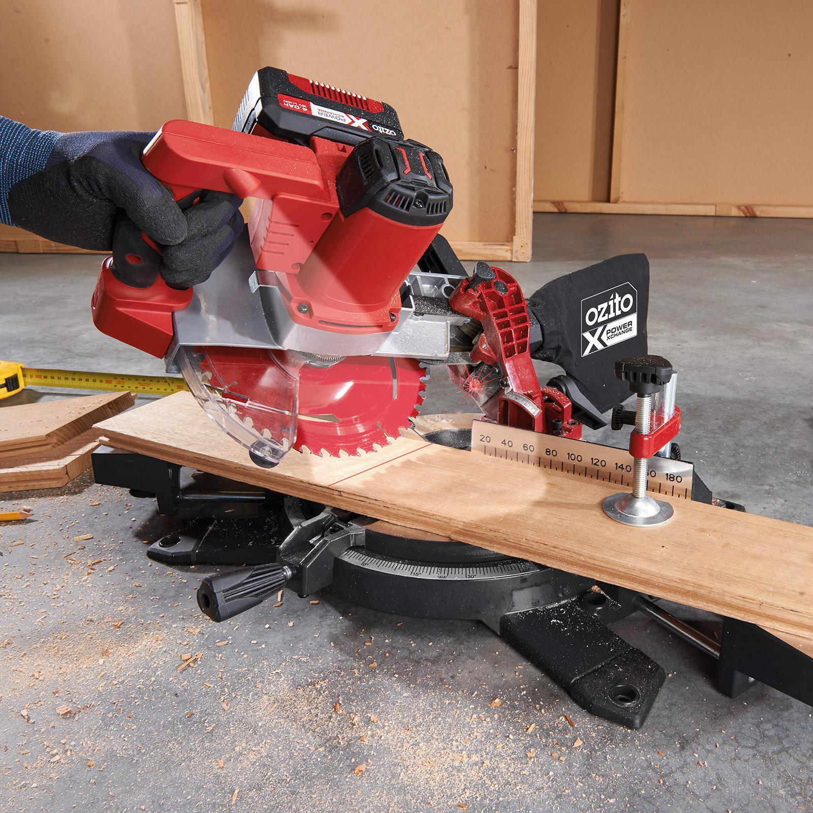 Ozito PXC 210mm 18V Compound Mitre Saw Skin Only PXCMSS-210