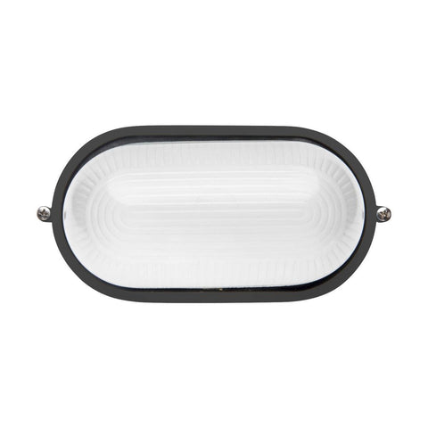 Brilliant 9W LED Black Davis Bunker Light - 9W - Die-Casting Aluminium - Weather Resistant - SuperSaverAU - view 1
