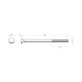 Zenith M12 x 220mm Hot Dip Galvanised Cup Head Bolt & Nut - 4.6 Grade Steel