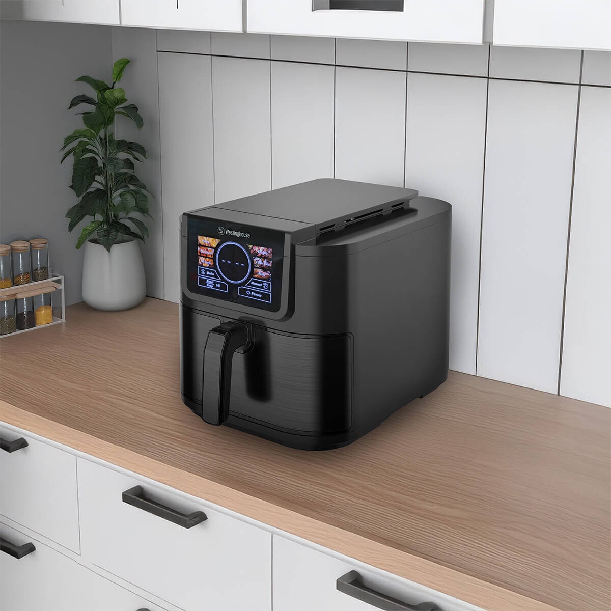Westinghouse XL 8L Air Fryer - Smart Logic Control, Digital Touchscreen, Black - WHOF12KS