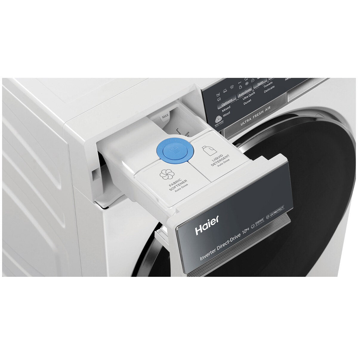 Haier 500 Series 10kg Front Loader - White, Ultra Fresh Air, UV Protect, 5 Star Energy - HWF10DW2