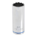 Trojan 24mm Deep Socket 1/2" Drive - Polished Chrome Vanadium - 12 Point - Lifetime Warranty - SuperSaverAU - view 1