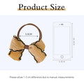 Fabric Bow Hair Tie Ponytail Holder - Khaki - view 4