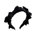 Fabric Bow Knot Headband - Black