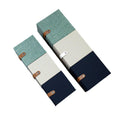 Fabric Flap Gift Boxes, Set of 5 - Navy, 12 x 12 x 10 cm - view 3
