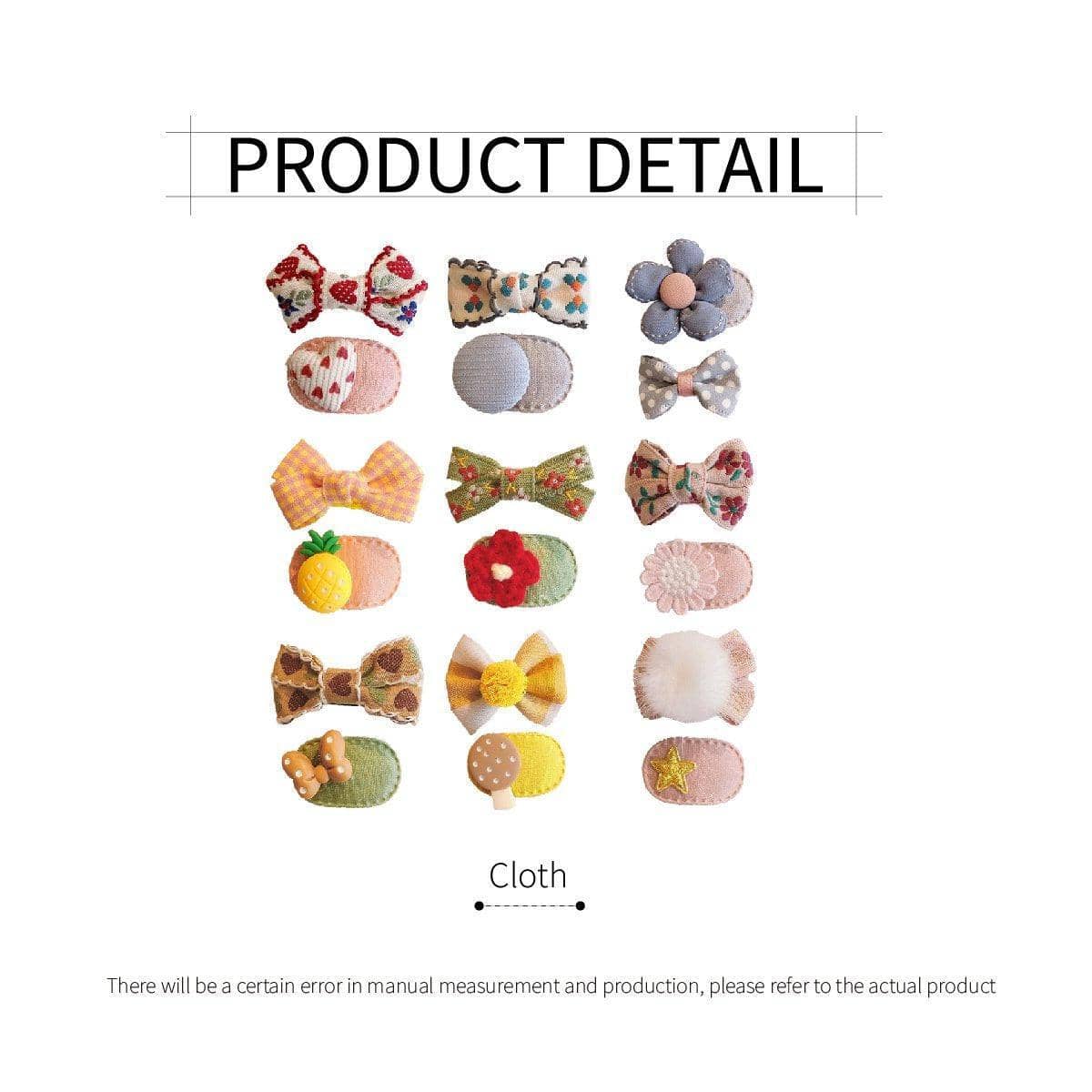 Fabric Hair Clips for Everyday Styling - Blue Circle - view 4
