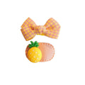 Fabric Hair Clips for Everyday Styling - Yellow Pineapple