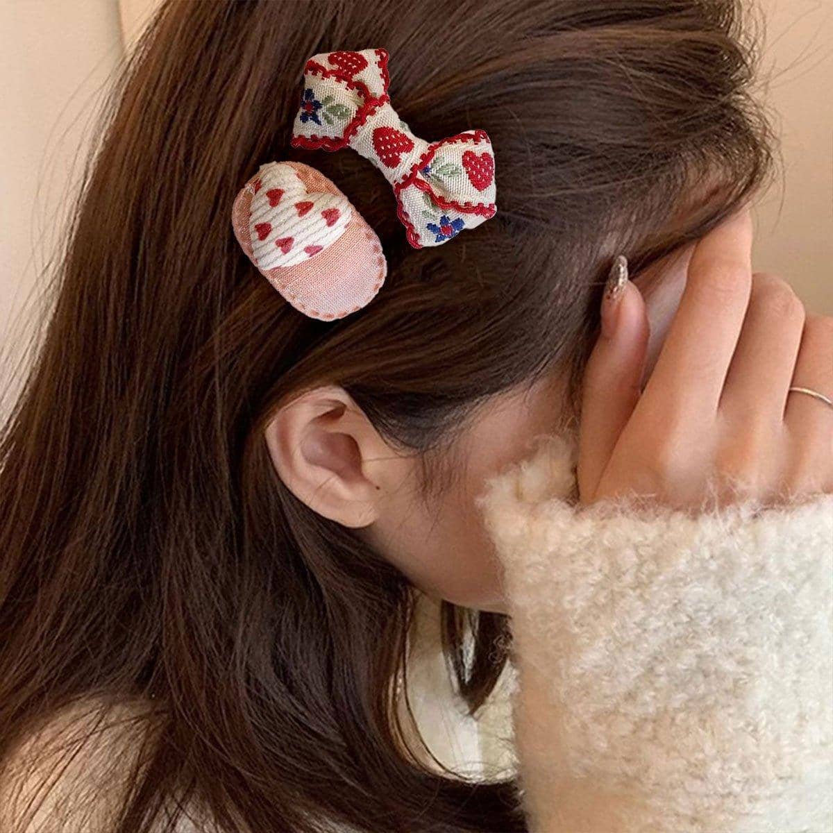 Fabric Hair Clips for Everyday Styling - Yellow Tree - view 5