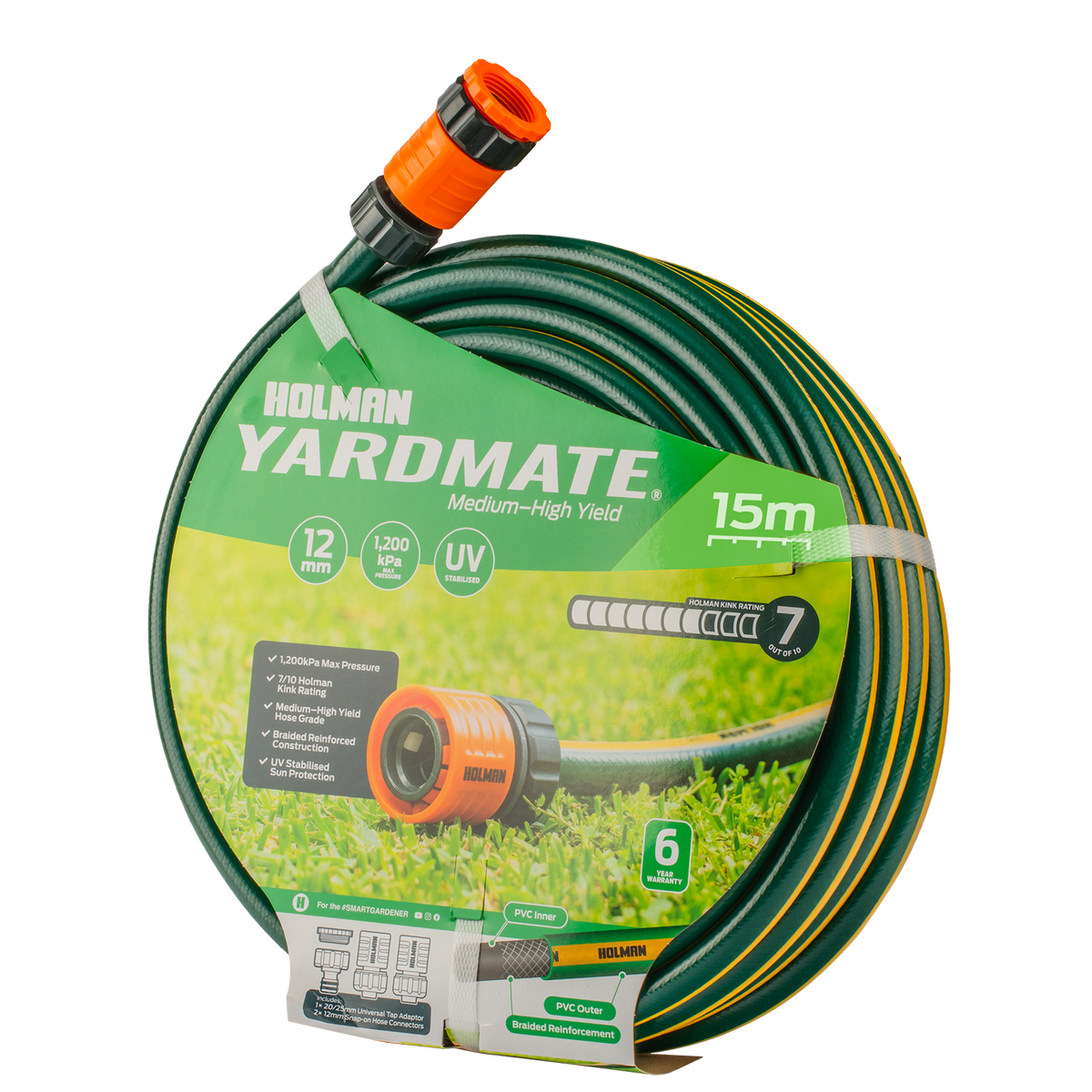 Holman Garden Hose - 12mm x 15m - PVC - Kink Resistant - SuperSaverAU - view 1