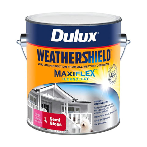 Dulux Weathershield Exterior Paint - 2L - Extra Bright - Semi Gloss - 170mm x 163mm x 143mm - SuperSaverAU - view 1