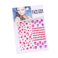 Face Gems Rhinestone and Pearl Stickers - Red