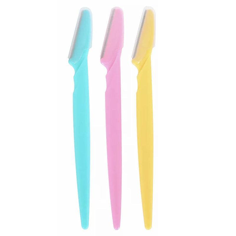 Facial Eyebrow Razor Trimmers - Pack of 3, Pink, Yellow and Blue - view 2