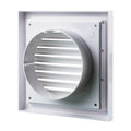 Blauberg 100mm White Square Fixed Grille - ABS Plastic Wall & Ceiling Vent