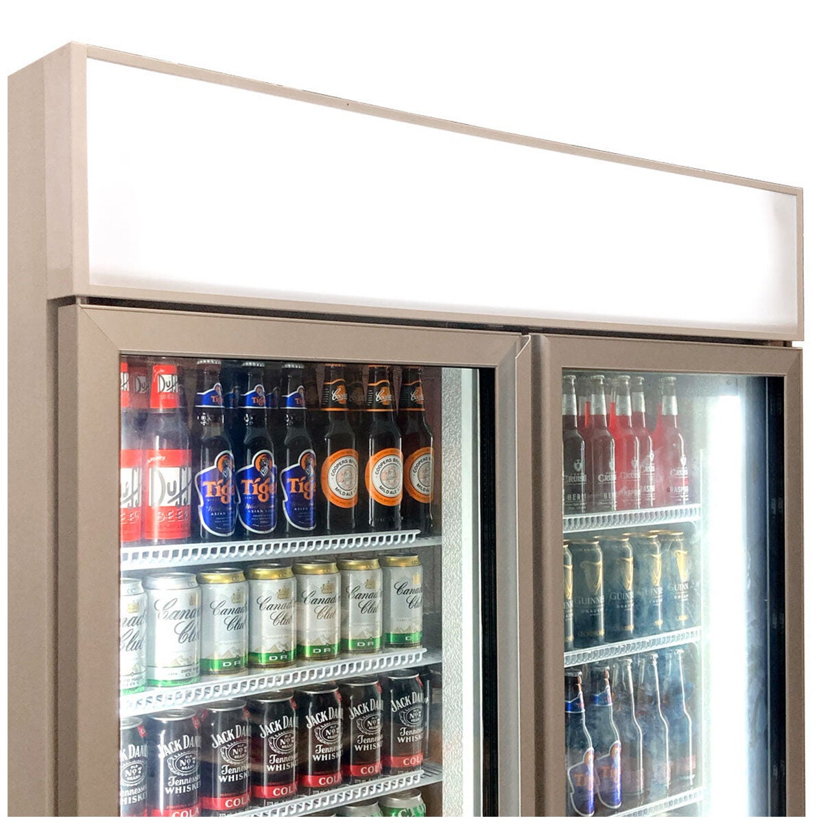 Schmick 825L Two Door Glass Door Beverage Refrigerator - White, Single Zone, 7 Star Rating - HUS-C10