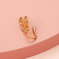 Fake Nose Ring Cuff Model S-184, Non-Piercing Clip-On with Rhinestones - view 6