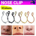 Fake Septum Nose Clip Ring, No Piercing - Black, Small 0.8 x 8mm - view 2