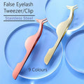 False Eyelash Applicator Tweezers Clip Stainless Steel - Pink - view 2
