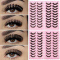 False Eyelashes, Handmade Synthetic D-Curl Strip Lashes, 10 Pairs - view 2