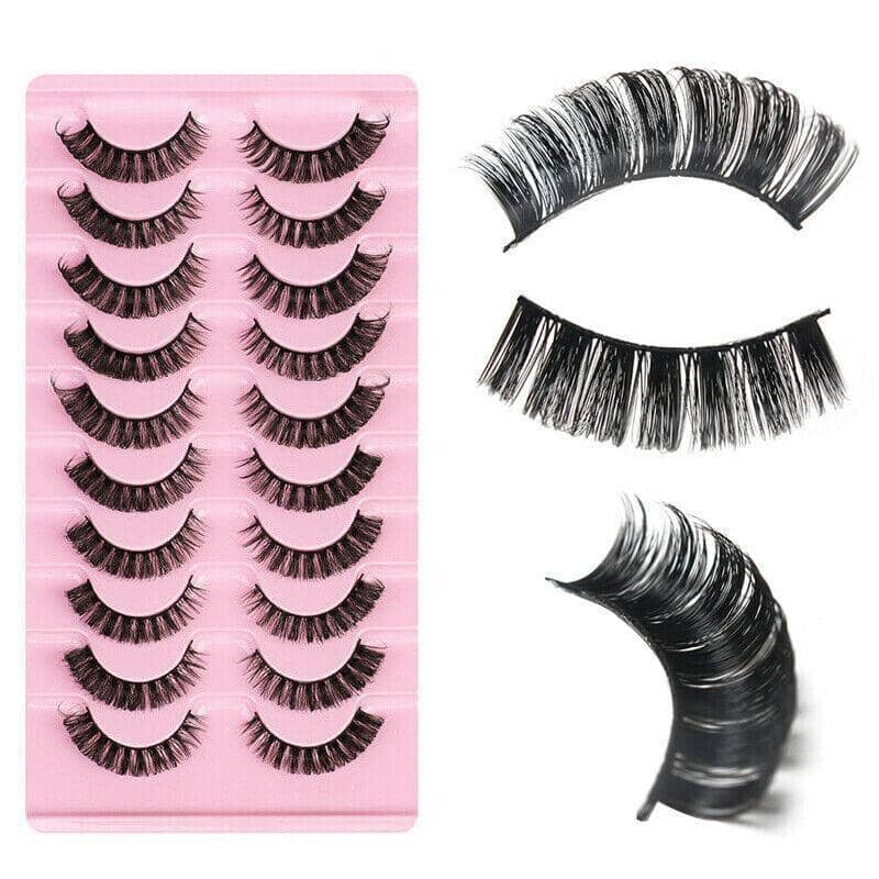 False Eyelashes, Synthetic D-Curl Full Strip Lashes, 10 Pairs - view 3