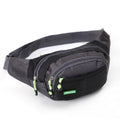 Fanny Pack Waist Bag with 4 Zip Pockets - Black