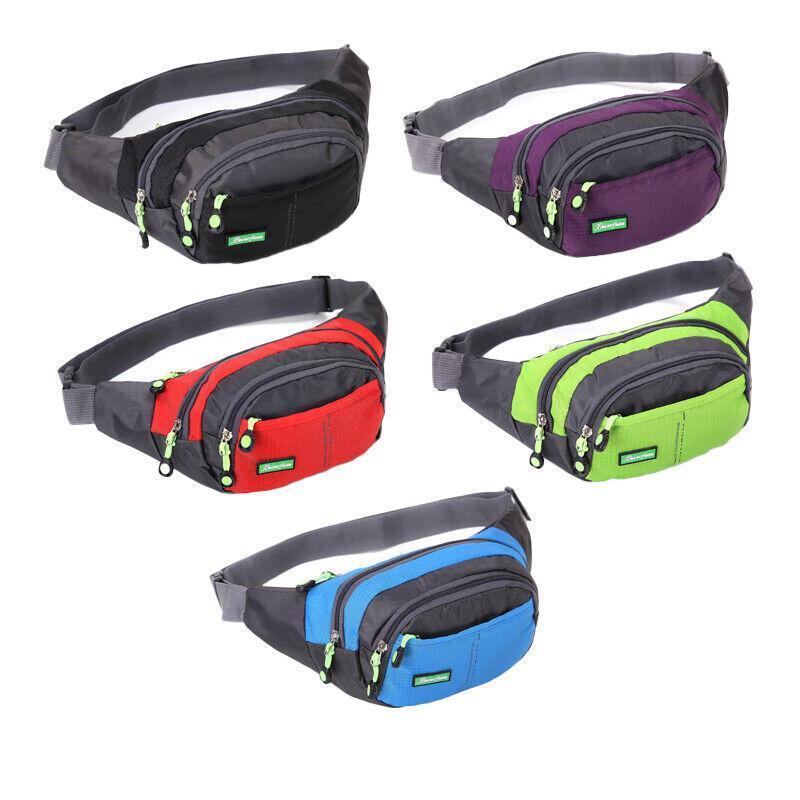 Fanny Pack Waist Bag with 4 Zip Pockets - Black - view 3