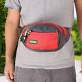 Fanny Pack Waist Bag with 4 Zip Pockets - Red - view 4