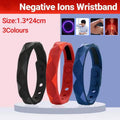 Far Infrared Negative Ions Silicone Wristband - Blue - view 2
