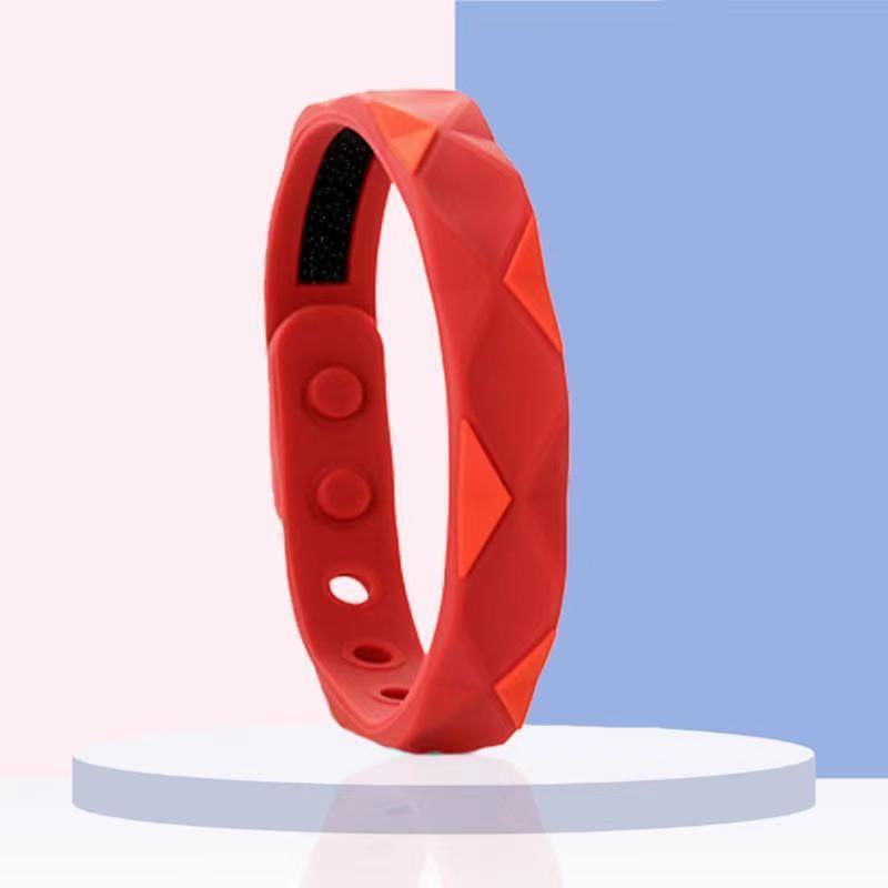 Far Infrared Negative Ions Silicone Wristband - Red - view 4
