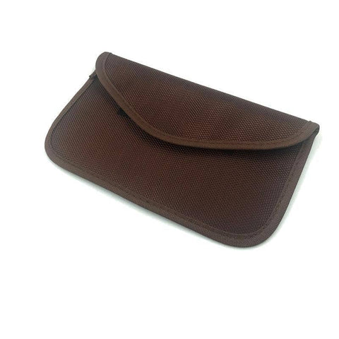 Faraday Key Fob Pouch, RFID Blocking Bag - Brown