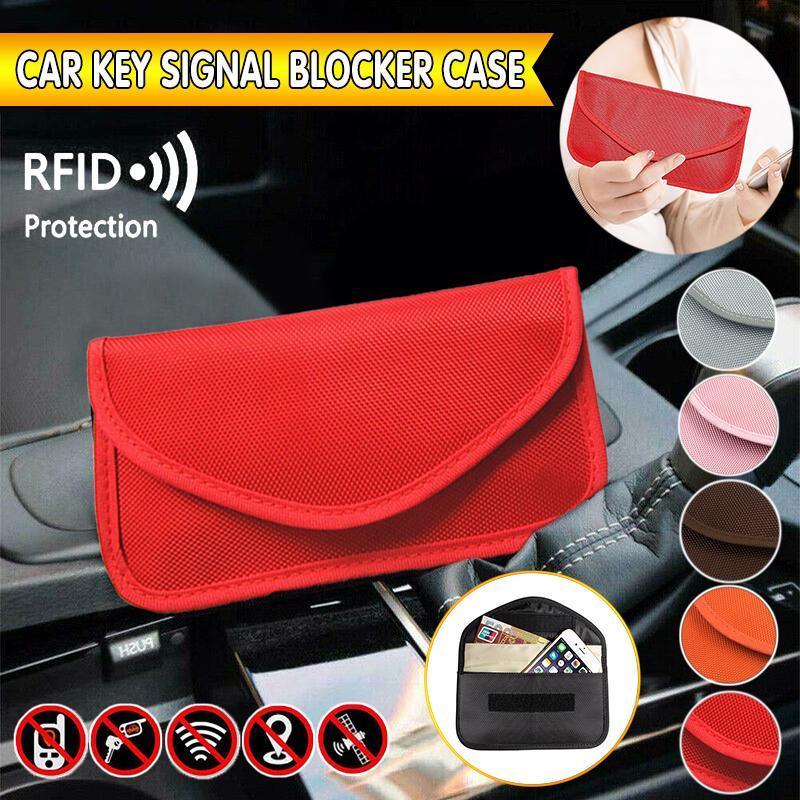 Faraday Key Fob Pouch, RFID Blocking Bag - Red - view 5