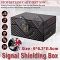 Faraday Signal Blocking Box for Car Key Fobs - Black Carbon Fibre