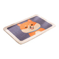 Faux Cashmere Bath Mat, Non-Slip and Absorbent, 80 x 50 cm - Akita Inu Dog Design
