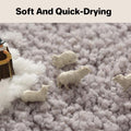 Faux Cashmere Bath Mat, Non-Slip and Absorbent, 80 x 50 cm - Akita Inu Dog Design - view 5