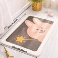 Faux Cashmere Bath Mat, Non-Slip and Absorbent, 80 x 50 cm - Star Rabbit Design - view 4