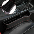 Faux Leather Car Seat Gap Storage Boxes, Set of 2 - Beige - view 5
