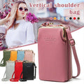 Faux Leather Crossbody Phone Bag with Adjustable Strap - Blush Pink - view 2