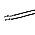 Faux Leather Eyeglass Holder Strap Chain for Sunglasses and Reading Glasses - Black