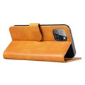 Faux Leather Flip Wallet Case, Tan Brown - iPhone 11 Pro - view 4