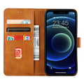 Faux Leather Flip Wallet Case, Tan Brown - iPhone 12 Pro Max (6.7-Inch) - view 6