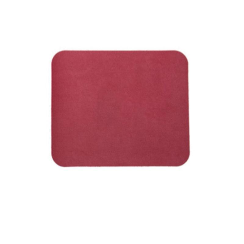 Faux Leather Gaming Mouse Pad Anti-Slip Desk Mat 25 x 21cm - Wine Red