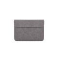 Faux Leather Laptop Sleeve Case for MacBook and Dell Laptops - Dark Grey