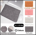 Faux Leather Laptop Sleeve Case for MacBook and Dell Laptops - Dark Grey - view 2